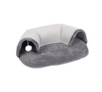 sporful Cat Tunnel Bed Playing Hut for Indoor Cats Small Animals Bunny 2-in-1 Design Suede Material 29.53x20.87x8.27in