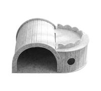 sporful Cat Tunnel Toy, Interactive Foldable Lightweight Pet Furniture, Modern Stylish Nest for Indoor Cats and Kittens- Gray