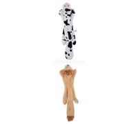 sporful Large Dog Toys Plush Chew Squeaky Interactive Pet Toys for Dogs and Cats - 2 Pack Lion and Cow Dolls