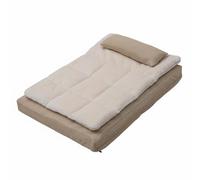 sporful Orthopedic Dog Bed Medium - Waterproof Cover & Memory Foam for Joint Support, Grey- Sand S