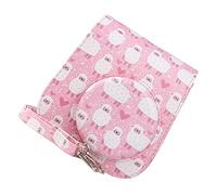sporful PU Leather Camera Case for Mini Vintage Sheep Design Protective Bag with Strap