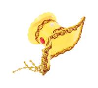 sporful Traditional Chinese Emperor Hat - Ancient Style Headwear for Cosplay, Festivals, and Stage Performances - Yellow Creative Costume Accessory
