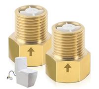 Sporgo Pack of 2 Brass Check Valves 1 Inch: Female Thread to Male Thread Check Valves, 1 Inch Return Valve DN25 Backflow Preventer Waste Water for Water Tank Water Heater Toilet