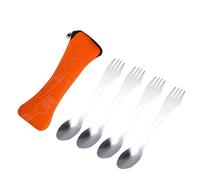 Spork,A Set of 4-Piece sporks Stainless Steel Spork: Fork, Camping Fork, Campings Tableware, Travel Gear, A Set of Knives, Forks and Spoons, and A Set of Travel and Camping Knives, Forks and Spoons