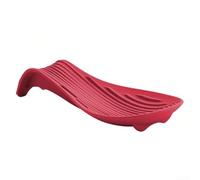 Spork Ladle Spatula Friendly Silicone Spoon Rest with Heat Resistant Build and Space Conscious Spoon Shape (Red)