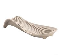 Spork Ladle Spatula Friendly Silicone Spoon Rest with Heat Resistant Build and Space Conscious Spoon Shape (Khaki)