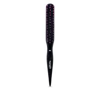 Spornette Little Wonder Teasing Brush, Boar & Tourmaline Nylon Bristles - Tapered Handle for Back Brushing & Combing, Creating Volume, Teasing, & Slicking Hair for Updos (Pink)
