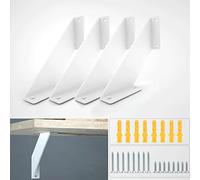 SPOROOT Shelf Bracket White 20 cm,90 Degree Triangular Design Heavy Duty Shelf Brackets, Decorate Wall Shelf Support Set of 4