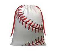 Sport Ball Baseball Print Plush Gift Bags Reusable Drawstring Gift Wrap Bags,For Holiday Candy Party Supplies