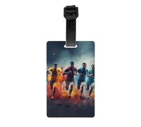 Sport Ball Soccer Print Luggage Tags for Suitcases,Travel Luggage Tag with Name Id Card for Luggage Cruise Travel Accessories
