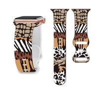 Sport Band Animal Print Compatible With Apple Watch Bands 49mm 45mm 44mm 42mm 41mm 40mm 38mm Women Men,Silicone Cute Dog Cat Paw Print Design Replacment Strap For Iwatch Series 9,8,7,6,5,4,3,2,1,Se