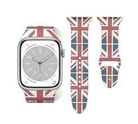 Sport Band Compatible with Apple Watch Band,Retro Union Jack Uk Flag Soft Silicone Replacement Strap Compatible for iWatch Watch Series Men Women