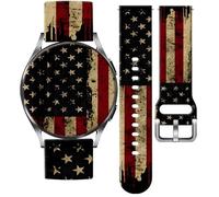 Sport Band Compatible with Galaxy Watch 6/5/4/5 Pro/4&6 Classic/ 3 (41mm) /Active 2&1 Women, 20mm Silicone Replacement Wristband Strap for Galaxy Watch 40mm 41mm 42mm 44mm 45mm 46mm - Vintage American