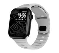 Sport Bands Compatible with Apple Watch Ultra Band 49mm 45mm 44mm 42mm 41mm 40mm 38mm, Soft Silicone Waterproof Watch Band for iWatch Series 8 7 6 5 4 3 2, bright grey (ral 7035), 38mm/40mm/41mm/42mm