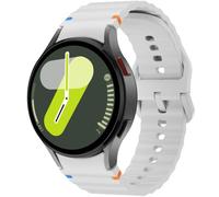 Sport Bands Compatible with Samsung Galaxy Watch 7 6 5 40mm 44mm, Soft Silicone Corrugated No Gap Strap for Galaxy Watch 6 Classic 43mm 47mm Watch 5 Pro 45mm for, Light Grey, 74.8 x22.5 x 3.1 mm