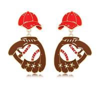 Sport Baseball Earrings for women, Zinc, No Gemstone