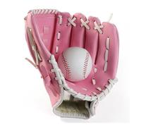 Sport Baseball Glove Softball Practice Equipment Size 9.5/10.5/11.5/12.5 Left Hand for Adults Man Woman Training for Baseball(1PC PINK 9.5)