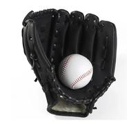 Sport Baseball Glove Softball Practice Equipment Size 9.5/10.5/11.5/12.5 Left Hand for Adults Man Woman Training for Baseball(1PC BLACK 9.5)