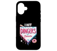 Sport Baseball Home Plate Drip I m Hit Dingers for Donuts Case for iPhone 16