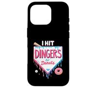 Sport Baseball Home Plate Drip I m Hit Dingers for Donuts Case for iPhone 16 Pro