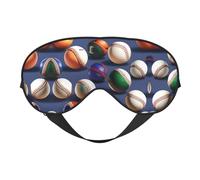 Sport Baseball Print Soft Eye Mask for Women Men Comfortable with Adjustable Strap for Travel Yoga Nap Shift Work