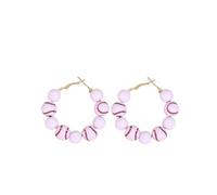 Sport Baseball Rugby Volleyball Beaded Earrings for Women Wooden Bohemian Knock-out Fans Statement Earrings Jewelry Gift, Acrylic, No Gemstone