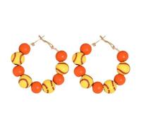 Sport Baseball Rugby Volleyball Beaded Earrings for Women Wooden Bohemian Knock-out Fans Statement Earrings Jewelry Gift, Acrylic, No Gemstone