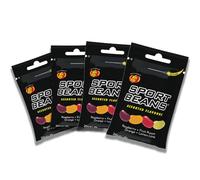 Sport Beans Assorted Flavours Jelly Sweets, 25g Bags, Pack of 4 (Raspberry, Fruit Punch, Orange, Lemon Lime)