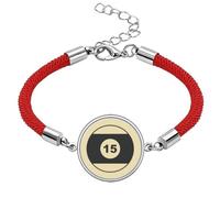Sport Billiards Simple Geometry Pattern Lucky Red String Bracelet Rope Bracelet Handmade