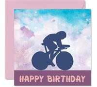 Sport Birthday Cards for Women Girls - Cycling Girls in Sport - Cycling Birthday Card for Friend Sister Daughter Niece Teammate, 145mm Athlete Greeting Cards