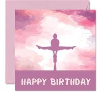 Sport Birthday Cards for Women Girls - Gymnastics Girls in Sport - Gymnast Birthday Card for Friend Sister Daughter Niece Teammate, 145mm Athlete Greeting Cards