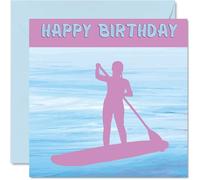 Sport Birthday Cards for Women Girls - Paddleboarding Girls in Sport - Paddleboard Birthday Card for Friend Sister Daughter Niece Teammate, 145mm Athlete Greeting Cards