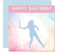 Sport Birthday Cards for Women Girls - Rounders Girls in Sport - Rounders Birthday Card for Friend Sister Daughter Niece Teammate, 145mm Athlete Greeting Cards