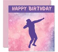 Sport Birthday Cards for Women Girls - Shotput Girls in Sport - Shotput Birthday Card for Friend Sister Daughter Niece Teammate, 145mm Athlete Greeting Cards