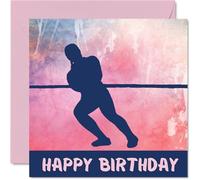 Sport Birthday Cards for Women Girls - Tug of War Girls in Sport - Athletics Birthday Card for Friend Sister Daughter Niece Teammate, 145mm Athlete Greeting Cards