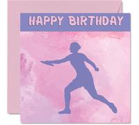 Sport Birthday Cards for Women Girls - Ultimate Frisbee Girls in Sport - Frisbee Birthday Card for Friend Sister Daughter Niece Teammate, 145mm Athlete Greeting Cards