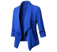 Sport Blazer Womens Classic Business Work Suit Jacket Stretch Smart Casual Slim Fit Long Sleeve Shawl Collar Open Front Plain Tailored Coat Dressy Casual Wedding Dinner Night Out Party Tuxedo Jacket