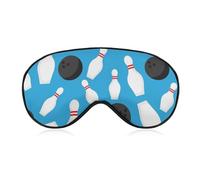 Sport Bowling Ball and Bowling Pins Unisex Light-Blocking Eye Mask Sleep Mask Suitable for Naps at Home, in The Office, and on Airplanes, Style-41-4