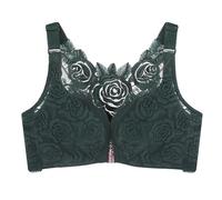 Sport Bra, Women'S Front Side Buckle Lace Edge Without Steel Ring Movement Seamless Gathering Adjustment Yoga Sleep Large Bra