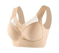 Sport Bras for Women UK Plus Size Push Up Wide Straps Lace Mesh V Neck Seamless Non Wired Comfort Everyday Bra Workout Fitness Exercise Yoga Crop Tops Vest Full Coverage Padded Wireless Bra Sale