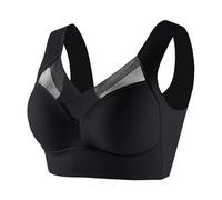 Sport Bras for Women UK Plus Size Push Up Wide Straps Lace Mesh V Neck Seamless Non Wired Comfort Everyday Bra Workout Fitness Exercise Yoga Crop Tops Vest Full Coverage Padded Wireless Bra Sale