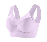 Sport Bras for Women UK Plus Size Push Up Wide Straps Lace Mesh V Neck Seamless Non Wired Comfort Everyday Bra Workout Fitness Exercise Yoga Crop Tops Vest Full Coverage Padded Wireless Bra Sale