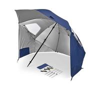 Sport-Brella Premiere XL UPF 50+ Umbrella Shelter for Sun and Rain Protection (9-Foot, Blue)