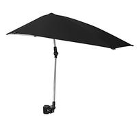 Sport-Brella Versa-Brella Adjustable Umbrella, Adjustable clamp, 360 Degree 4-Way Swivel & UPF 50+ Lining, Lightweight & Easy Set Up, Regular, Black