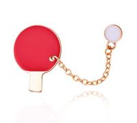 Sport Brooch Pin for Table Tennis Badminton Player Gifts for Granddaughter Grandson Birthday Gifts for Sports Lovers, S, Metal, no gemstone