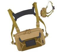 Sport-Brusttasche - Water Resistant - Brusttasche Zum Laufen | Leichter, Diebstahlsicherer Fahrradwesten-Rucksack Für Damen Und Herren | Sichere Bequeme Brustwestentasche Mit Mehreren Taschen