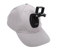 Sport Camera Hat with Secure Bracket Lightweight Design for Hiking Cycling Fishing Adventures (Gray White)