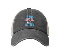 Sport Cap Trans Dudes are Hotter, Funny Transgender LGBT Unisex Dad Hats Daily Plain Hat for Boys Golf Outdoor
