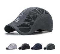 Sport Cap,Ultra-Breathable Performance Mesh Cap,Adjustable Buckle Lightweight Quick-Dry Outdoor Hat,Stretch Running Hat Dark Gray