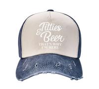 Sport Caps,Titties and Beer That's Why I'm Here,Premium Mesh Cap Fashion Sports Hat for Workout Activities Travel